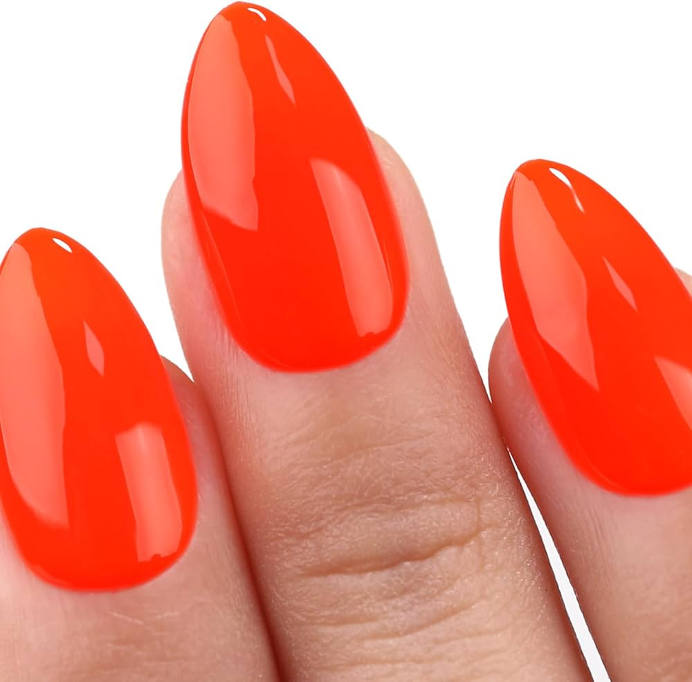 Imtiti Gel Nail Polish, 0.5 Fl Oz Neon Orange Red Gel Polish Soak Off LED UV Nail Gel Polish Nail... | Amazon (US)