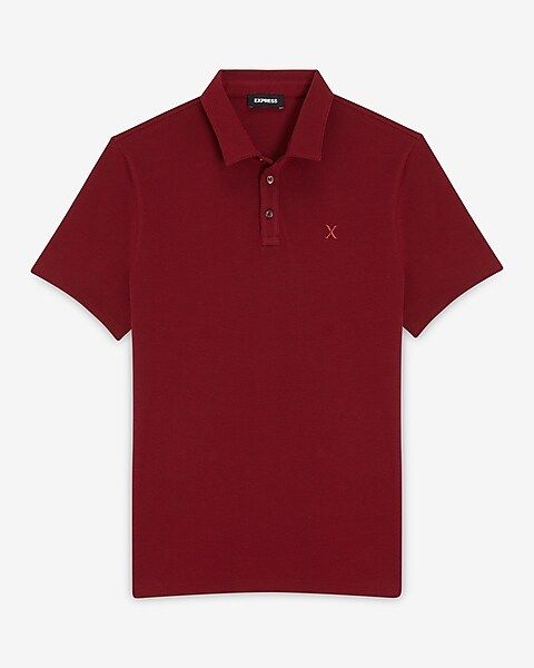 Solid Moisture-Wicking Luxe Pique Polo | Express