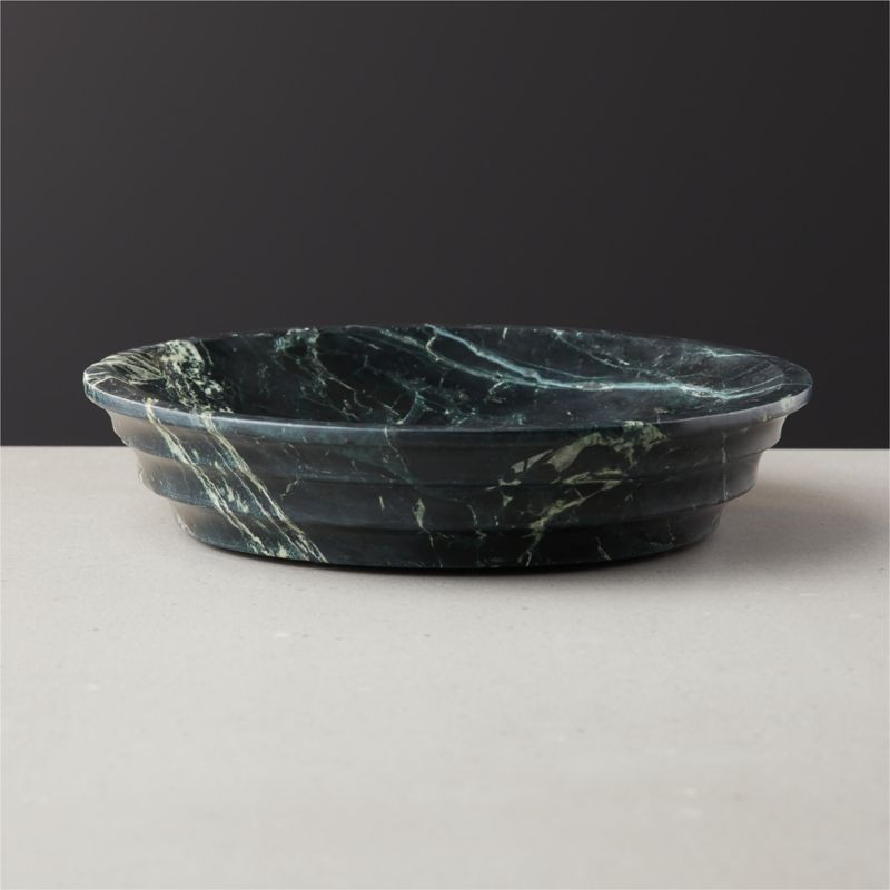 Aurora Green Marble Bowl | CB2 | CB2