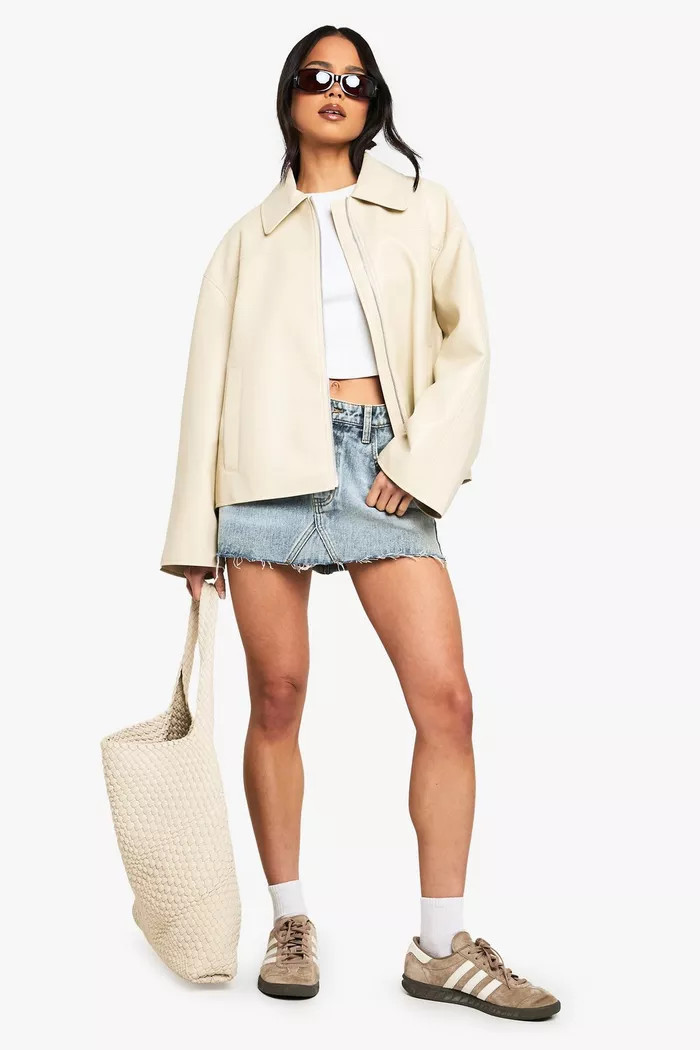 Faux Leather Zip Jacket | Boohoo.com (UK & IE)