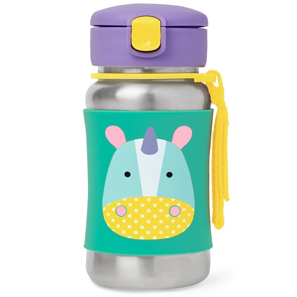 Skip Hop Kids Water Bottle With Straw, Stainless Steel Sippy Cup, Unicorn | Amazon (US)