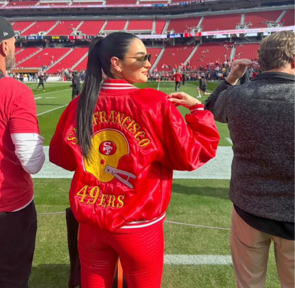 All red football outfit 