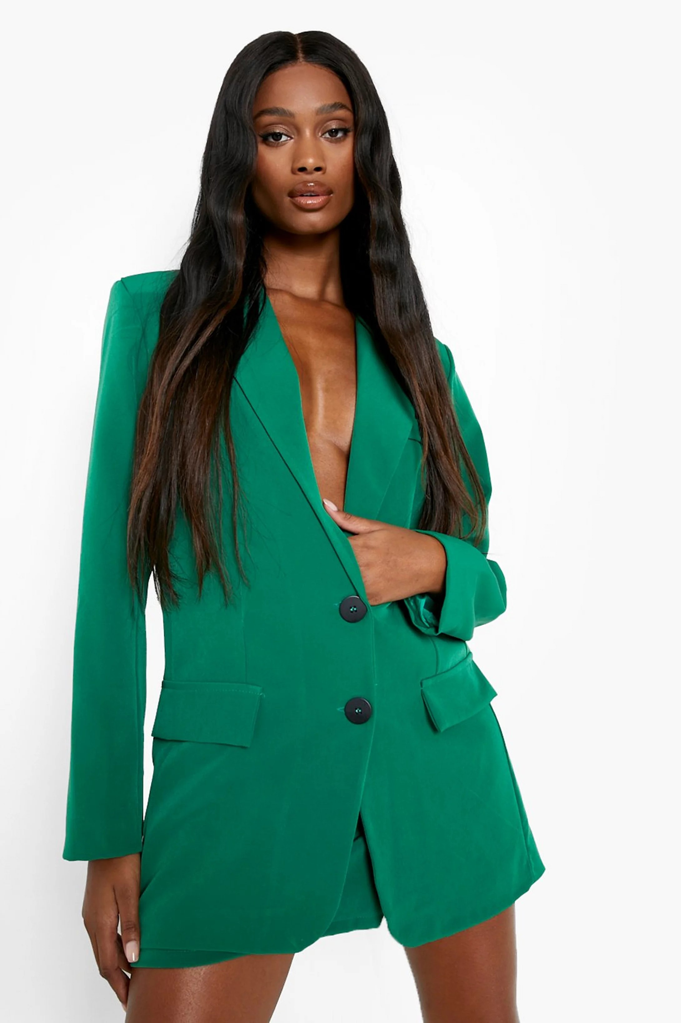 Colour Pop Longline Tailored Blazer | Boohoo.com (UK & IE)