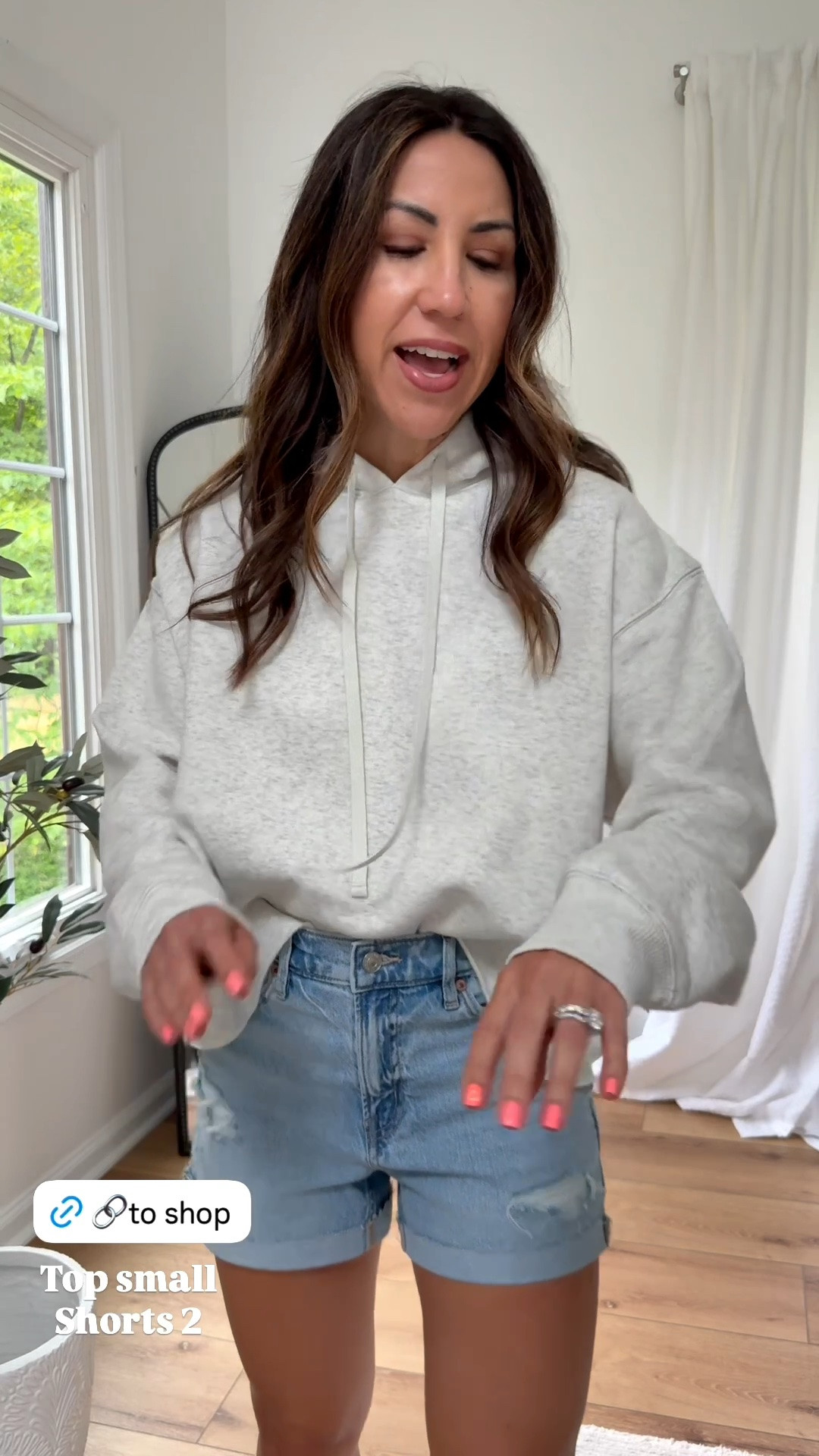 Small hoodie. Denim shorts 2

#LTKSaleAlert #LTKOver40
