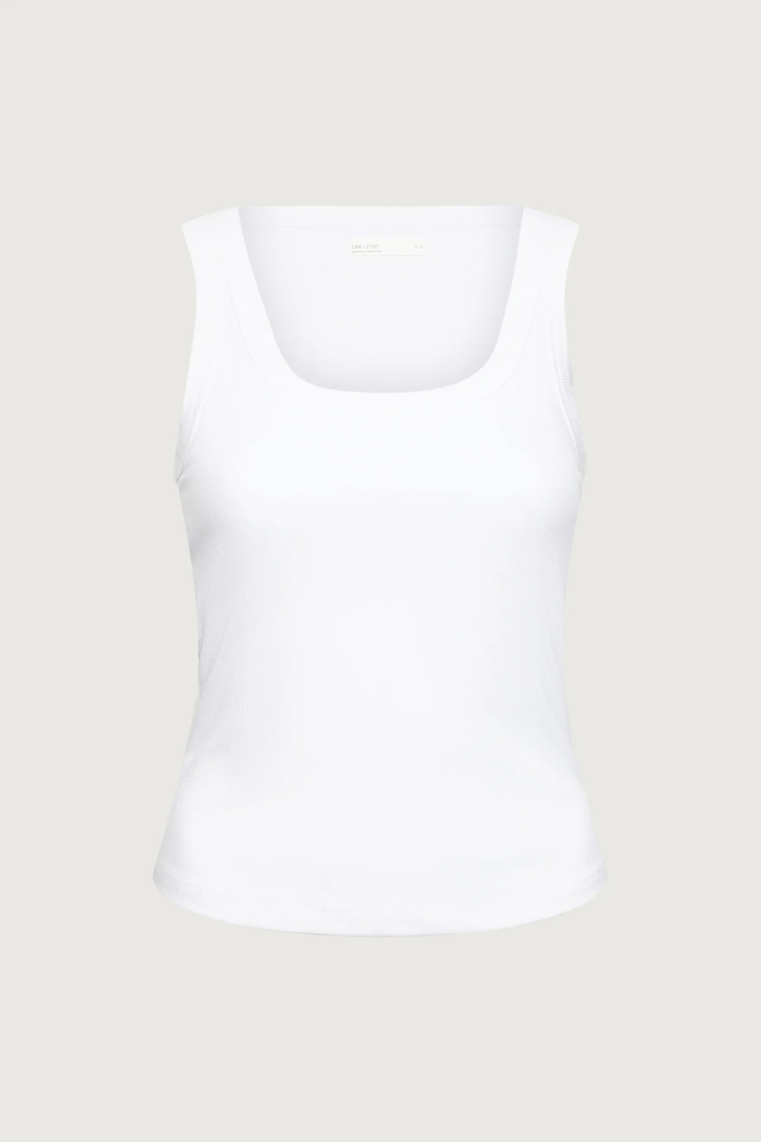 RIBBED MODAL SCOOP NECK TANK TOP | OAK + FORT