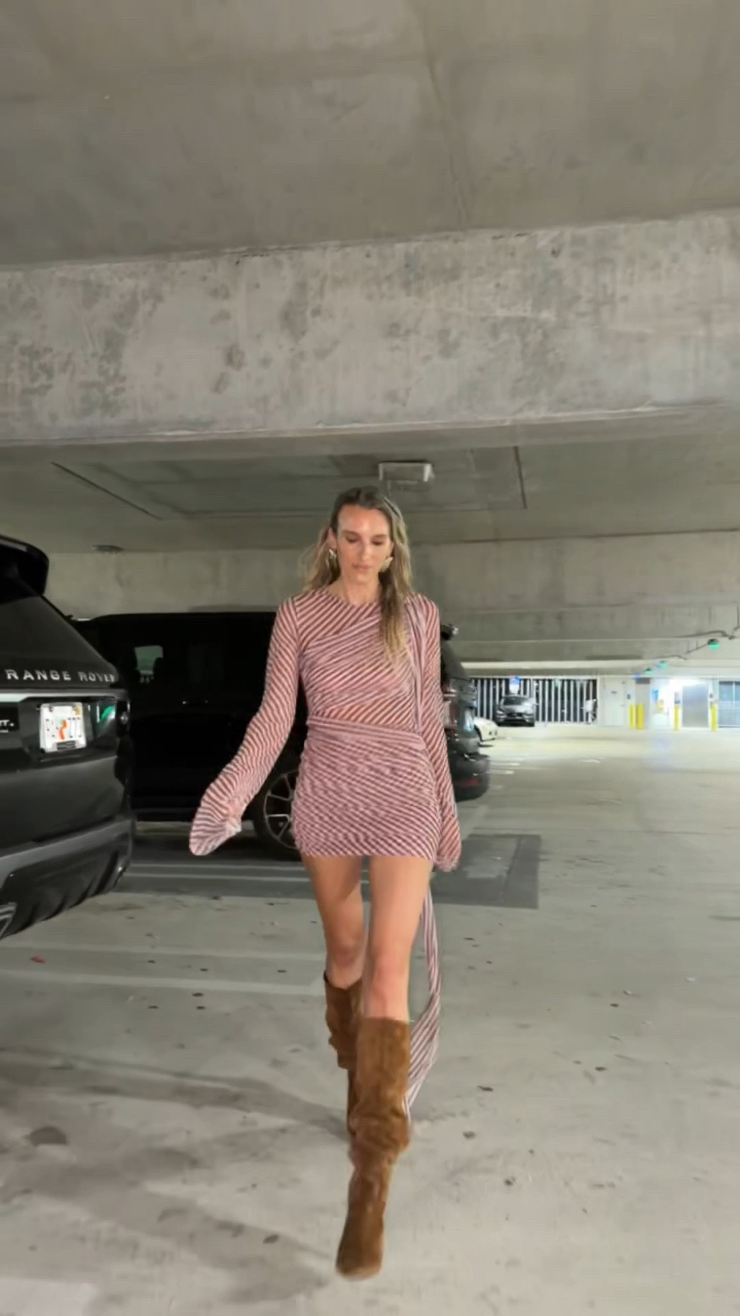 Serving confidence in this Bananhot striped mini dress 🤍 Styled with knee-high boots for an elevated night-out look. |Wearing a size small in the dress. 

#LTKootd #LTKgrwm