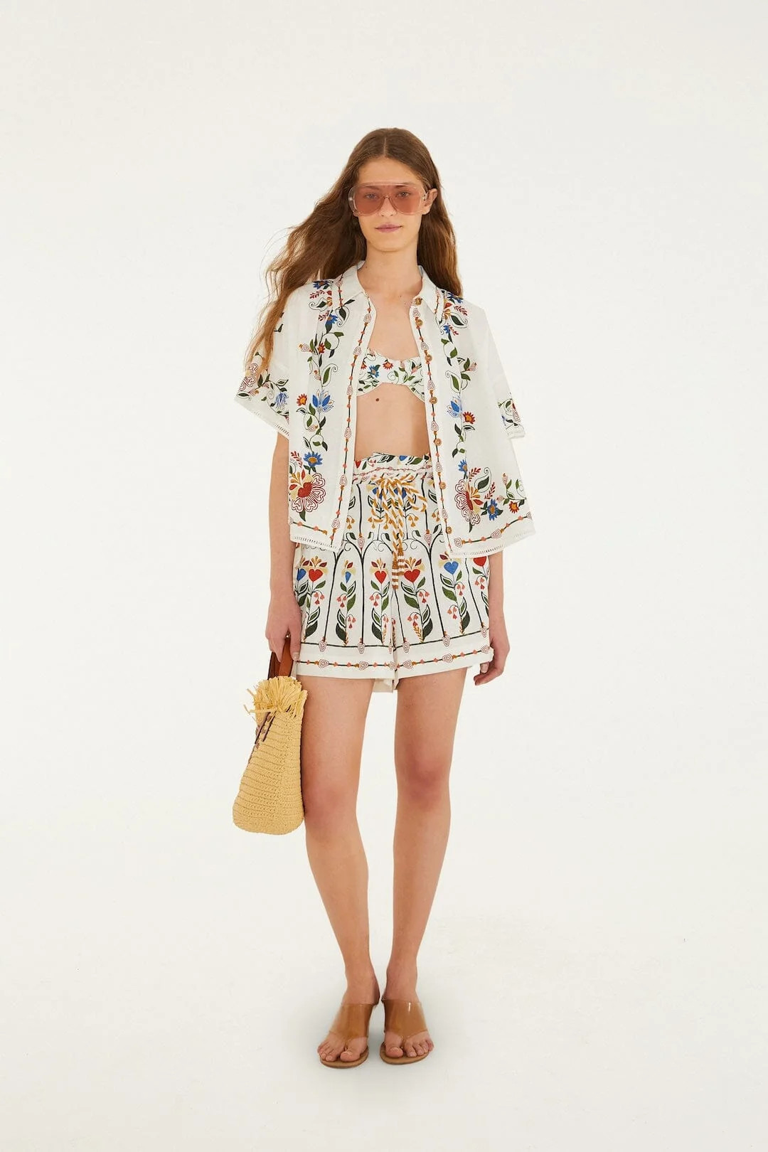 Off-White Stitched Garden Shorts | FarmRio (US)