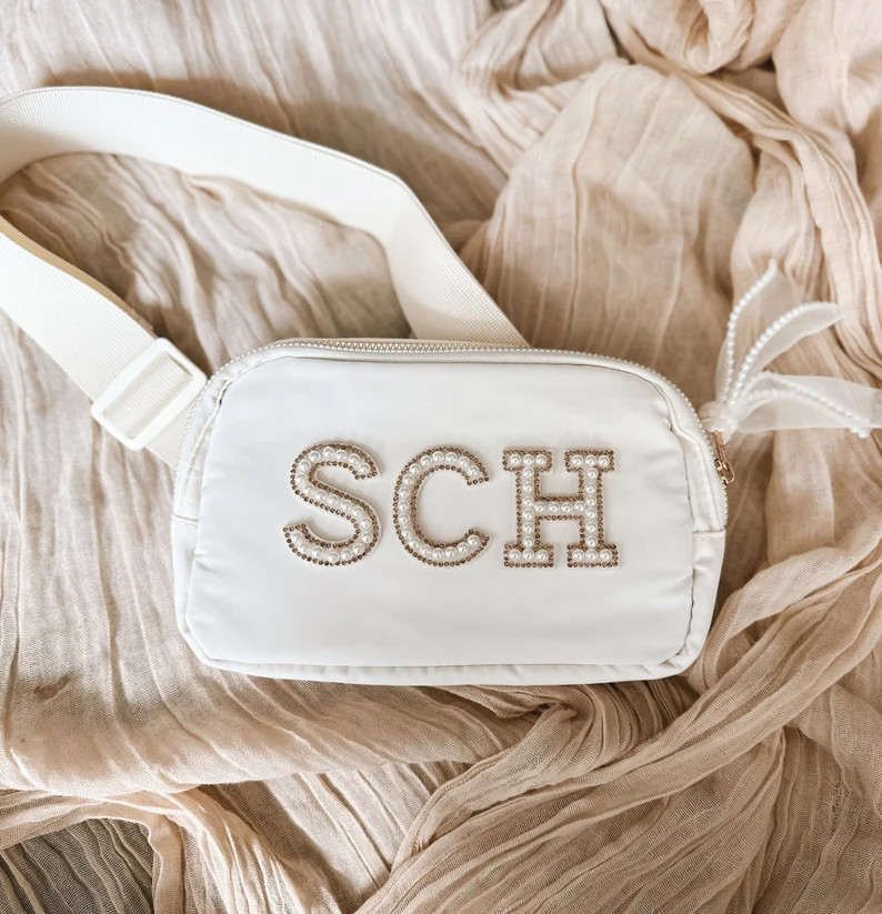 Custom Fanny Pack Hip Bag Belt Pouch Bride Fanny Pack Waist Bag Monogram Bachelorette Gift Person... | Etsy (US)