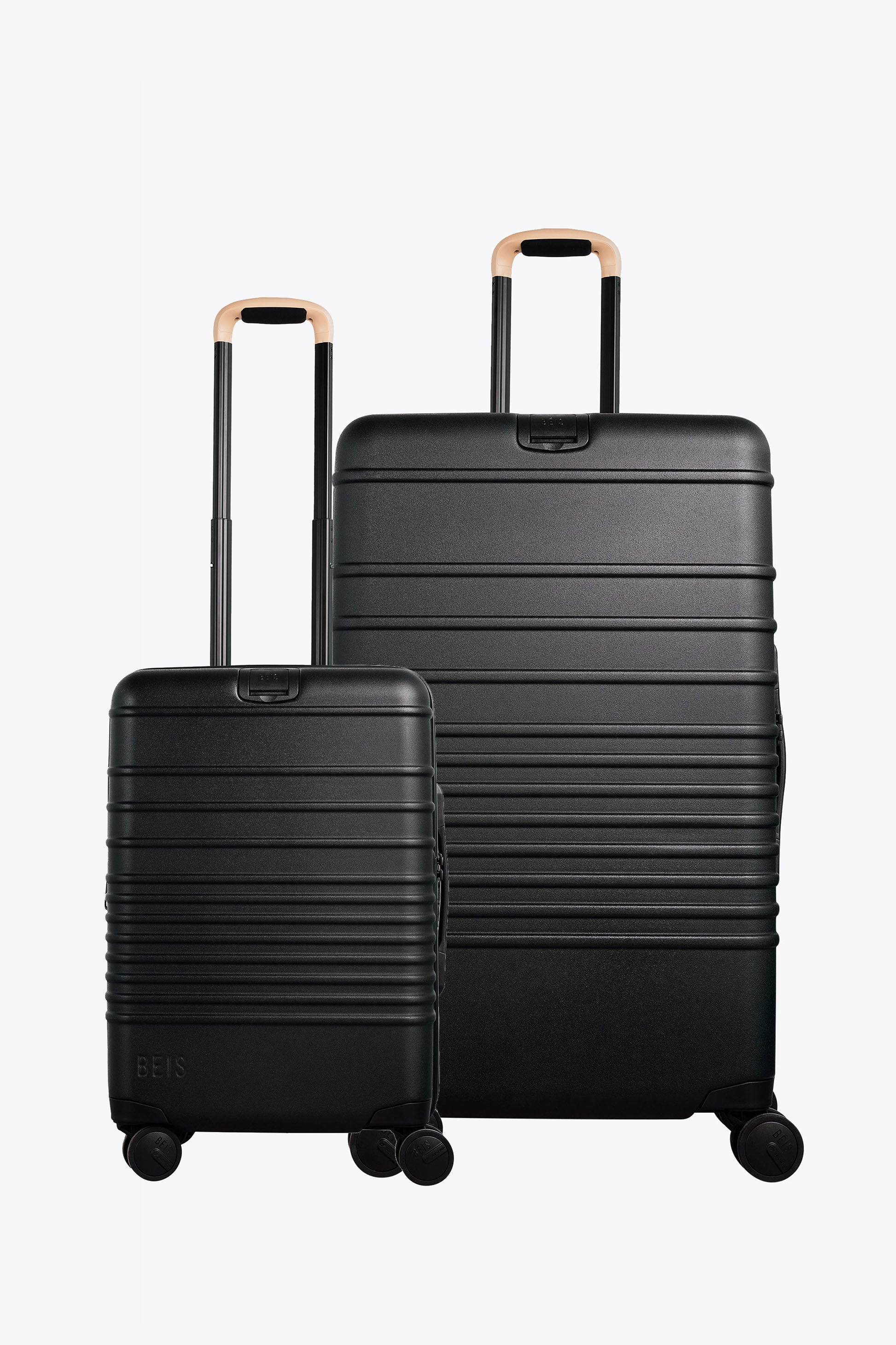 BÉIS 'The Luggage Starter Set' in Black - Carry-On and Check-In Suitcase Bundle, Checked and Ove... | BEIS