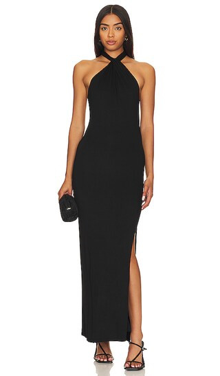 Amaya Halter Dress in Black | Revolve Clothing (Global)