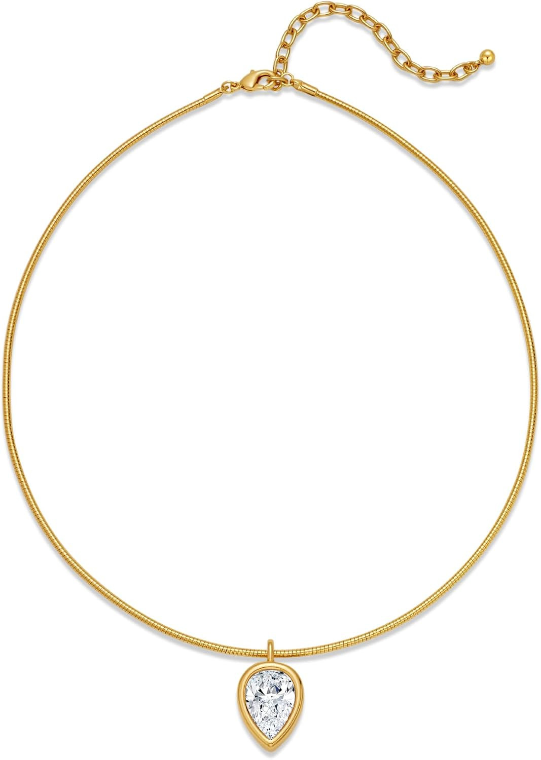 14K Gold Plated Collar Choker Necklace for Women Charm Jewelry | Amazon (US)