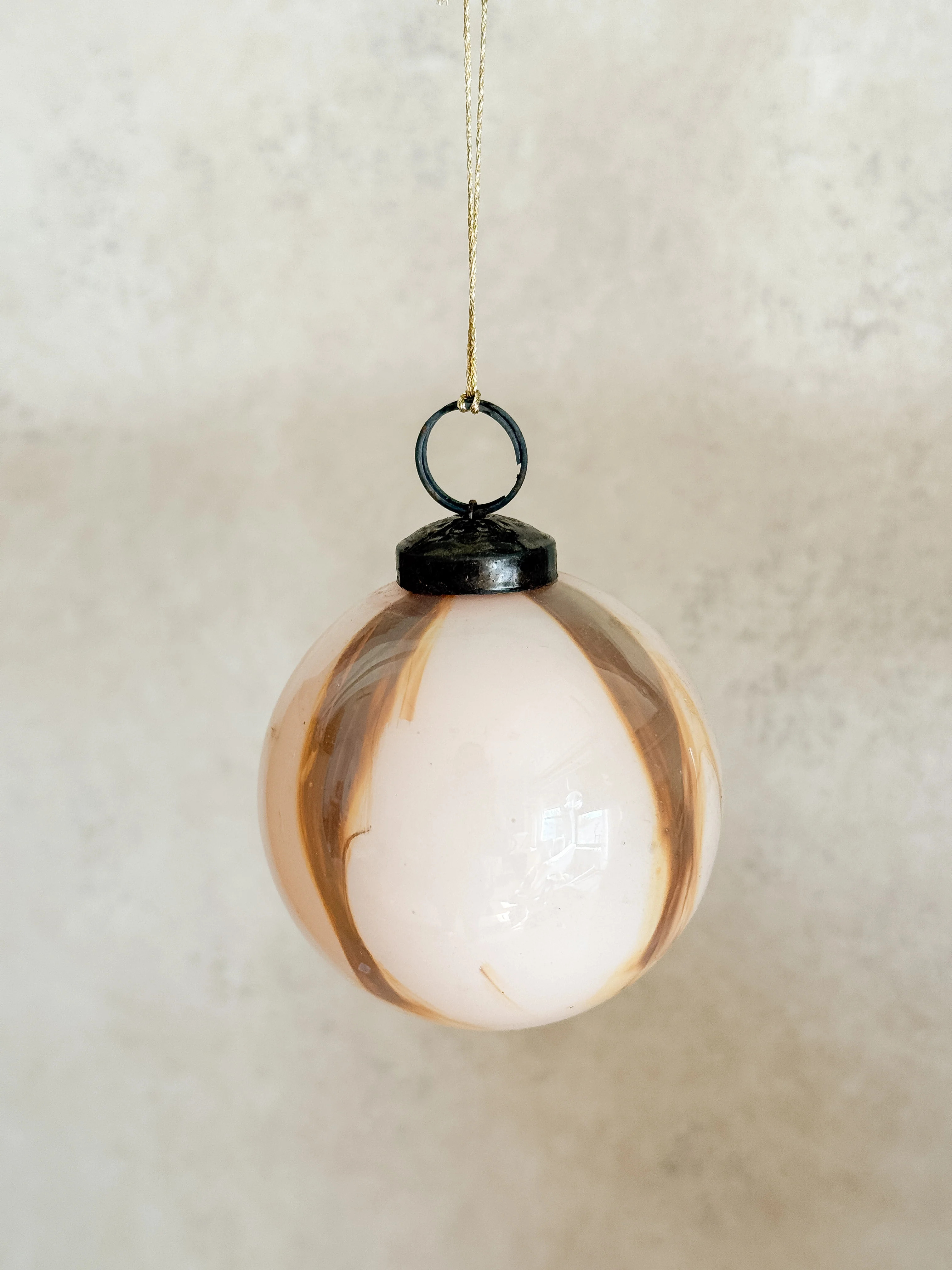 Striped Glass Ornament 3 | Cottage and Key