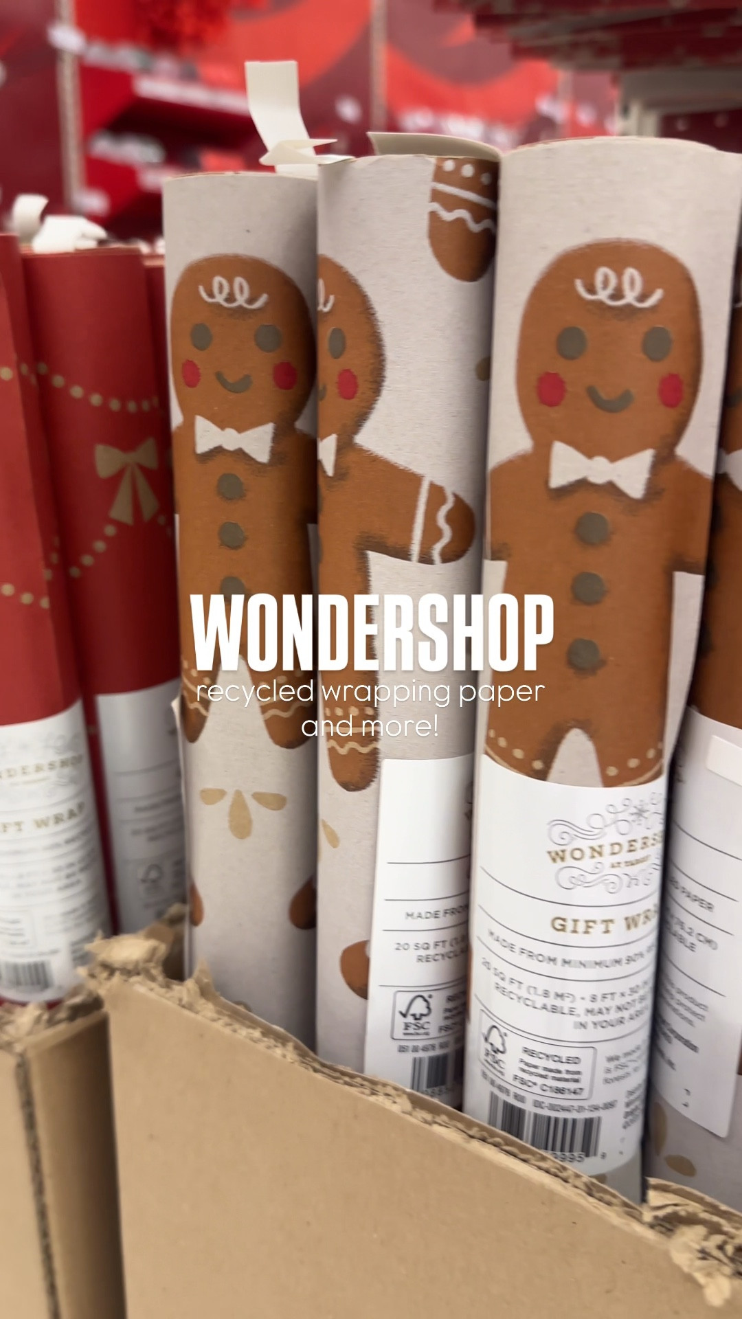 Wondershop gift wraps + more 🎁 Made out of recycled paper with fun prints! Has a nice textured paper feel! Wraps, bags, bows, tissue paper and gift tags all $3! Available online 👏🏼 Linking them all for you guys ✨ 

#LTKSeasonal #LTKFindsUnder50 #LTKHoliday