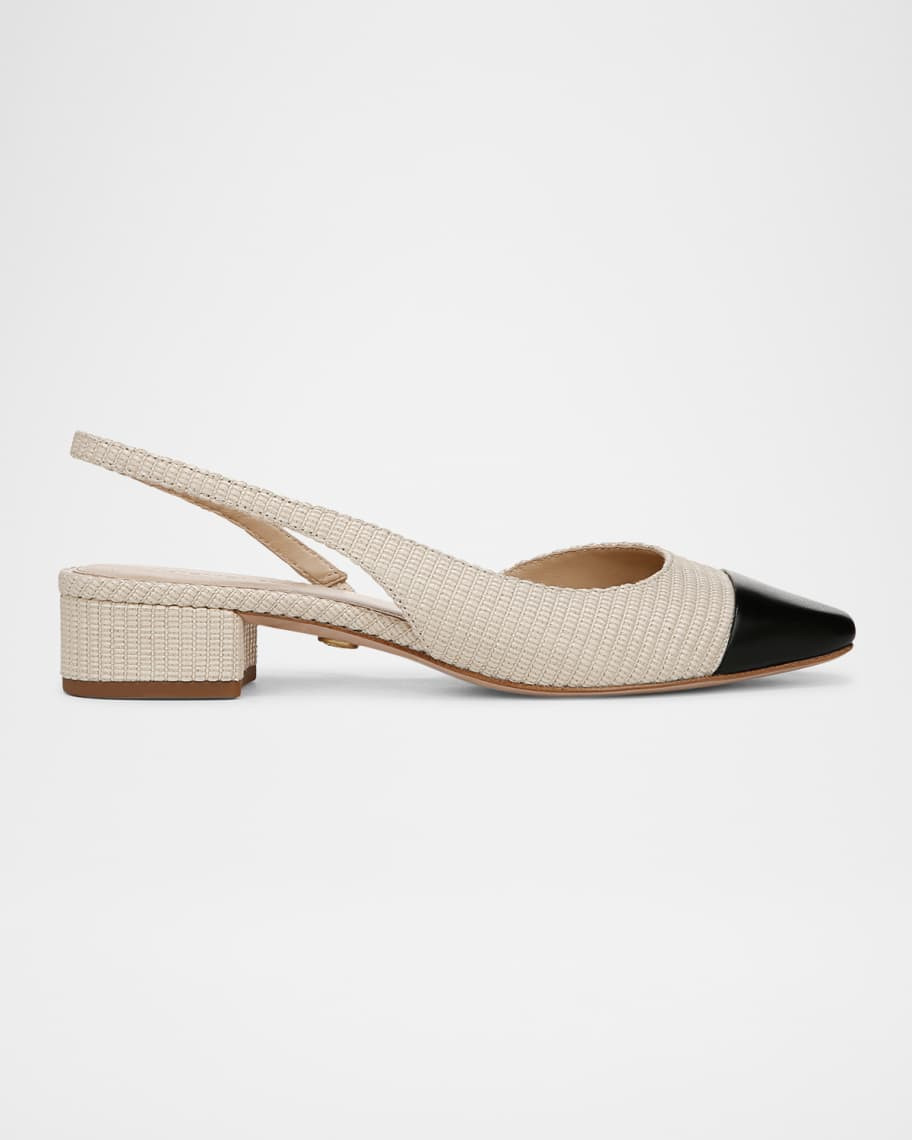 Veronica Beard Cecile Bicolor Slingback Ballerina Pumps | Neiman Marcus