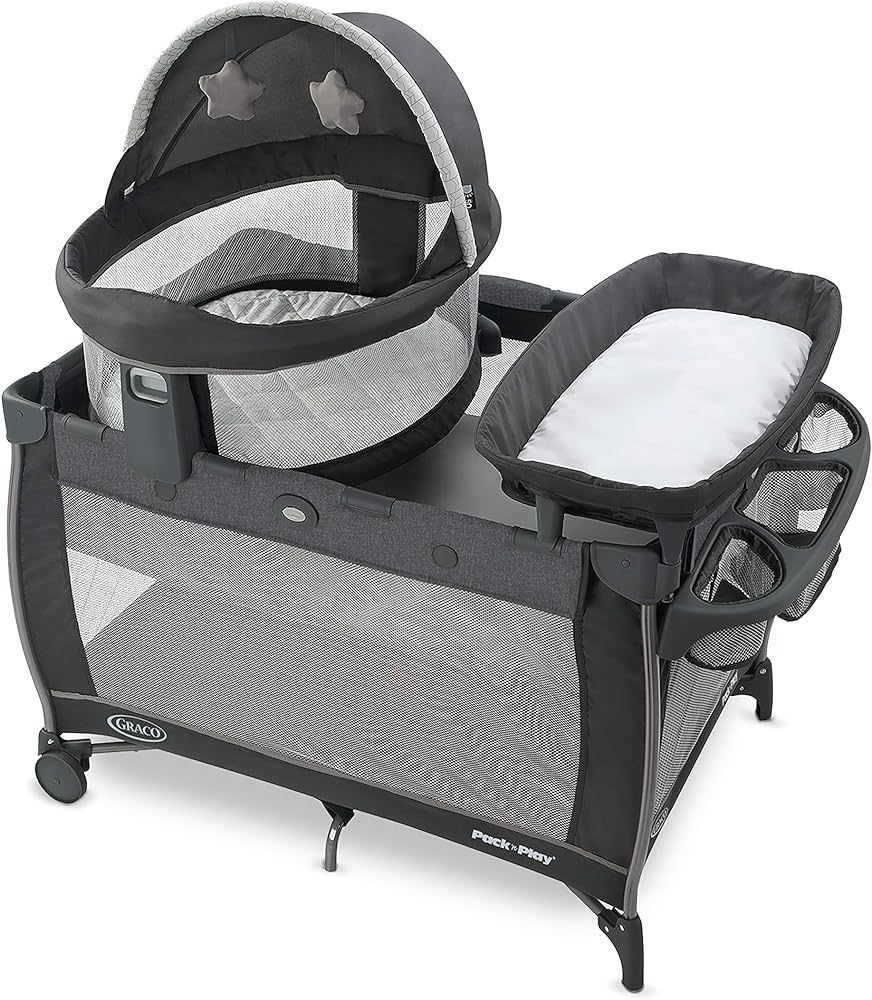 Graco Pack 'n Play Dome LX Playard with Baby Bassinet, Lightweight Portable Crib, Push-Button Fol... | Amazon (US)