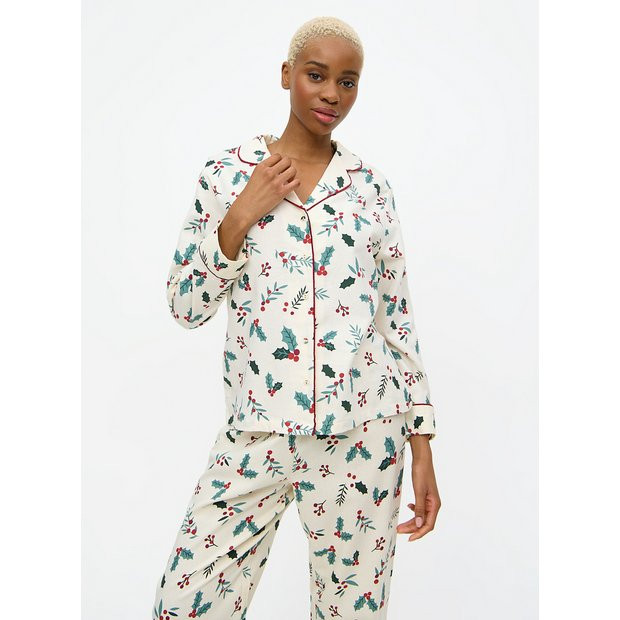 Buy Christmas Holly Printed Traditional Pyjamas L | Pyjamas | Tu | Tu Clothing