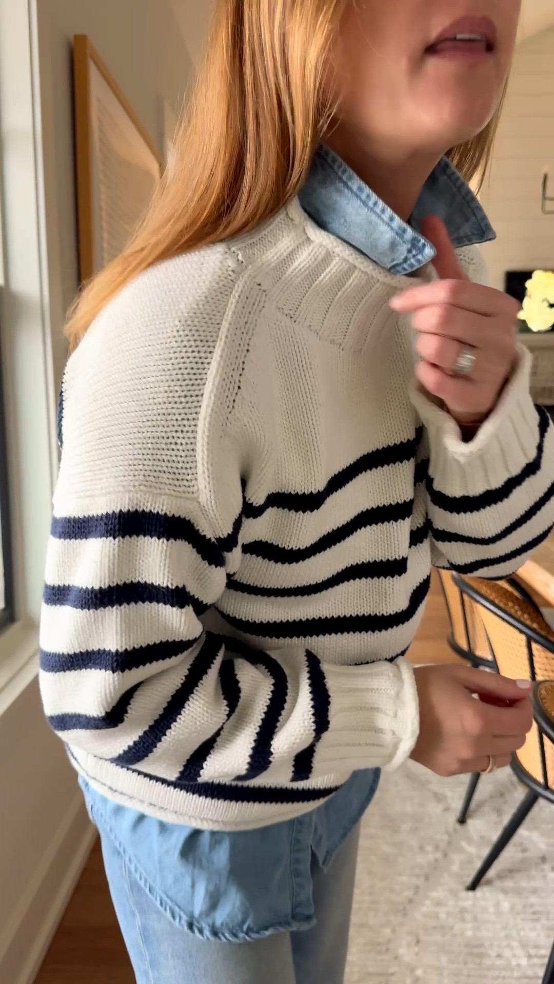 Sweater size XS
Top size small
Jeans size 25 petite for lengthh

#LTKdayinmylife #LTKootd #LTKgrwm