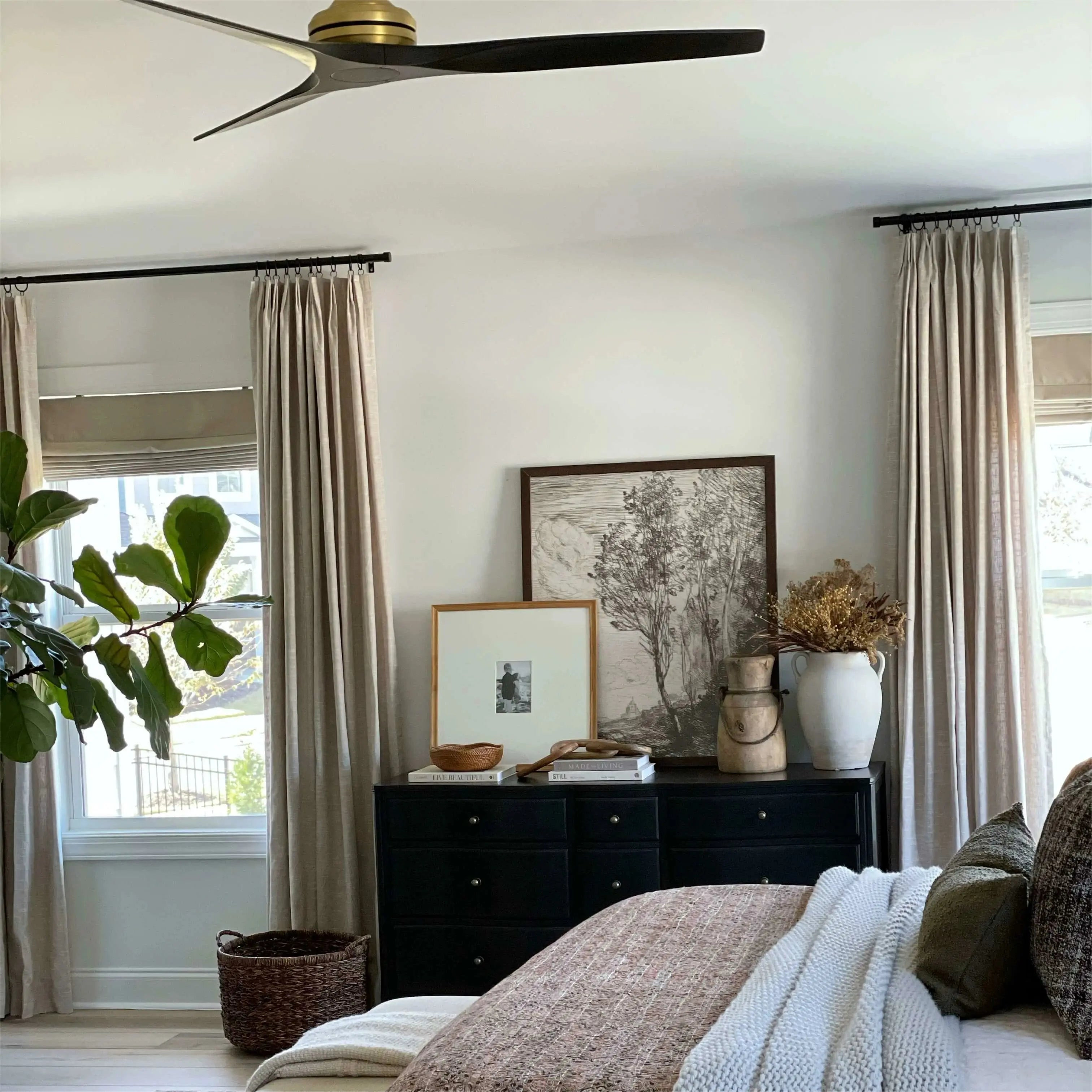 Luxury Linen Cotton Blend Curtain Pleated | Jawara | TWOPAGES