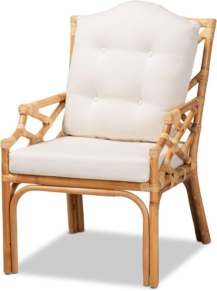 bali & pari Sonia Modern and Contemporary Natural Rattan Accent Chair | Amazon (US)