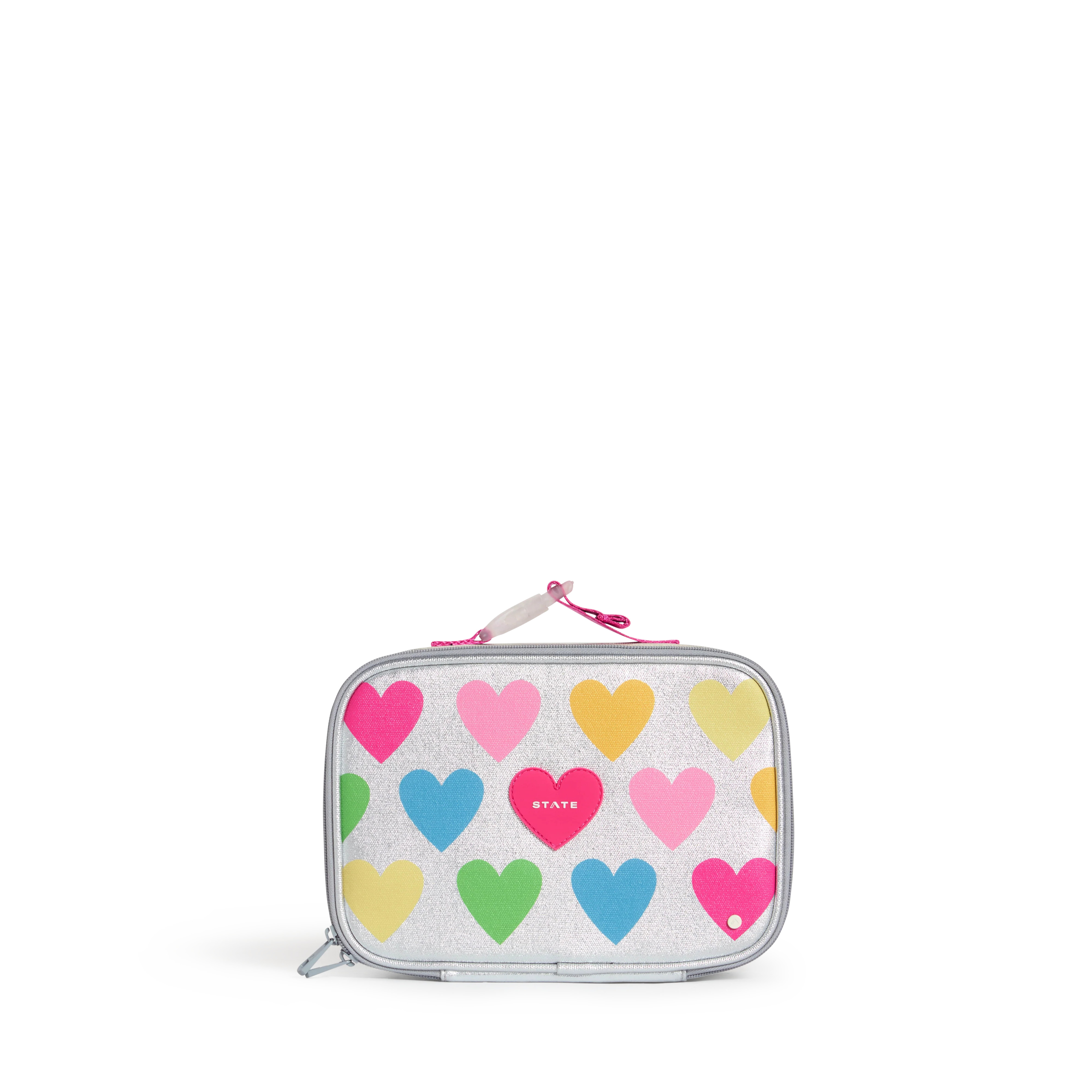 STATE Bags | Rodgers Lunch Box Metallic Happy Fuzzy Hearts | STATE Bags