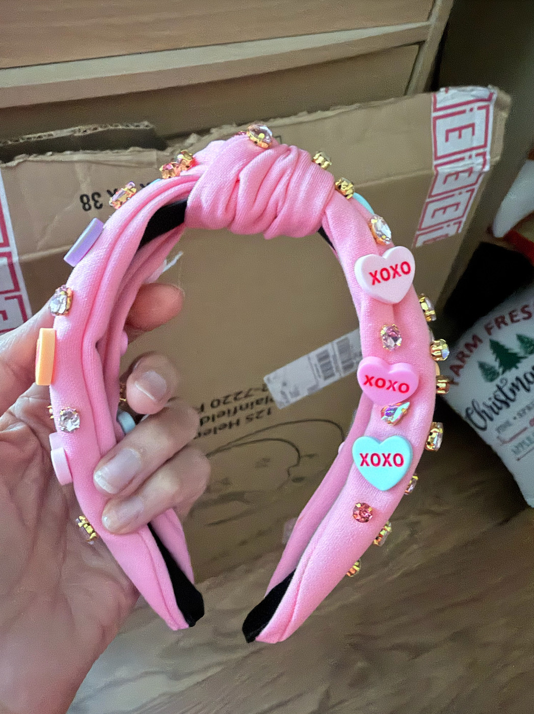 just got the cutest valentines day headband for the girls valentines day baskets 
#valentinesday #valentinesdaybasket #vdaybasket #vday 

 #LTKSaleAlert #LTKKids