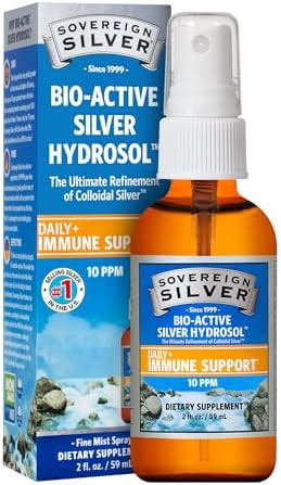 Sovereign Silver Immune Support, Colloidal Silver, Bio-Active Silver Hydrosol,10 ppm, Fine Mist S... | Amazon (US)