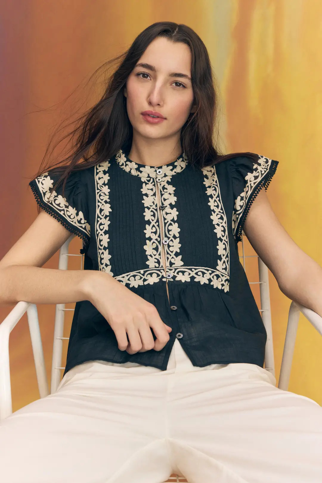 Flutter Sleeve Top | Rent the Runway