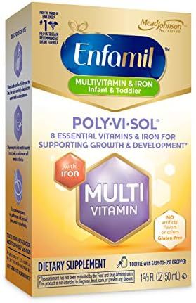 Enfamil Poly-Vi-Sol with Iron Multivitamin Supplement Drops for Infants and Toddlers, 50 mL dropp... | Amazon (US)