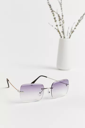 Laguna Rimless Rectangle Sunglasses | Urban Outfitters (US and RoW)