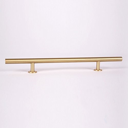 Lew's Hardware [31-114] Solid Brass Cabinet Pull Handle - Round Bar Series - Brushed Brass - (10-1/2 | Amazon (US)