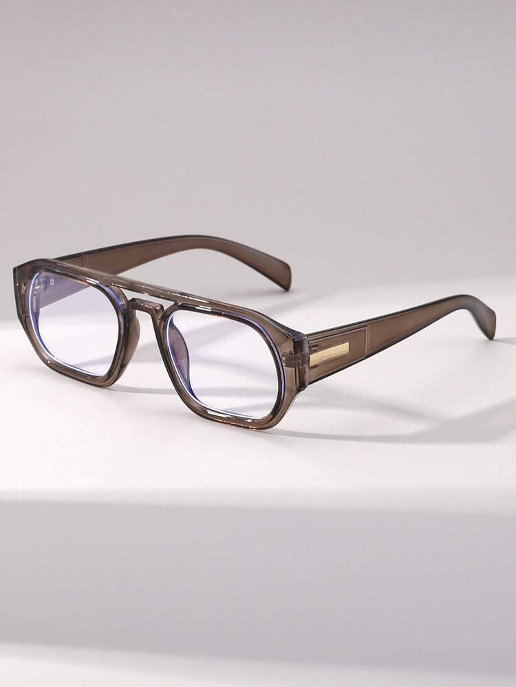 1 Pair Men's Retro Double-Bridge Casual Street Style Glasses, Suitable For Daily Outfit Accessori... | SHEIN