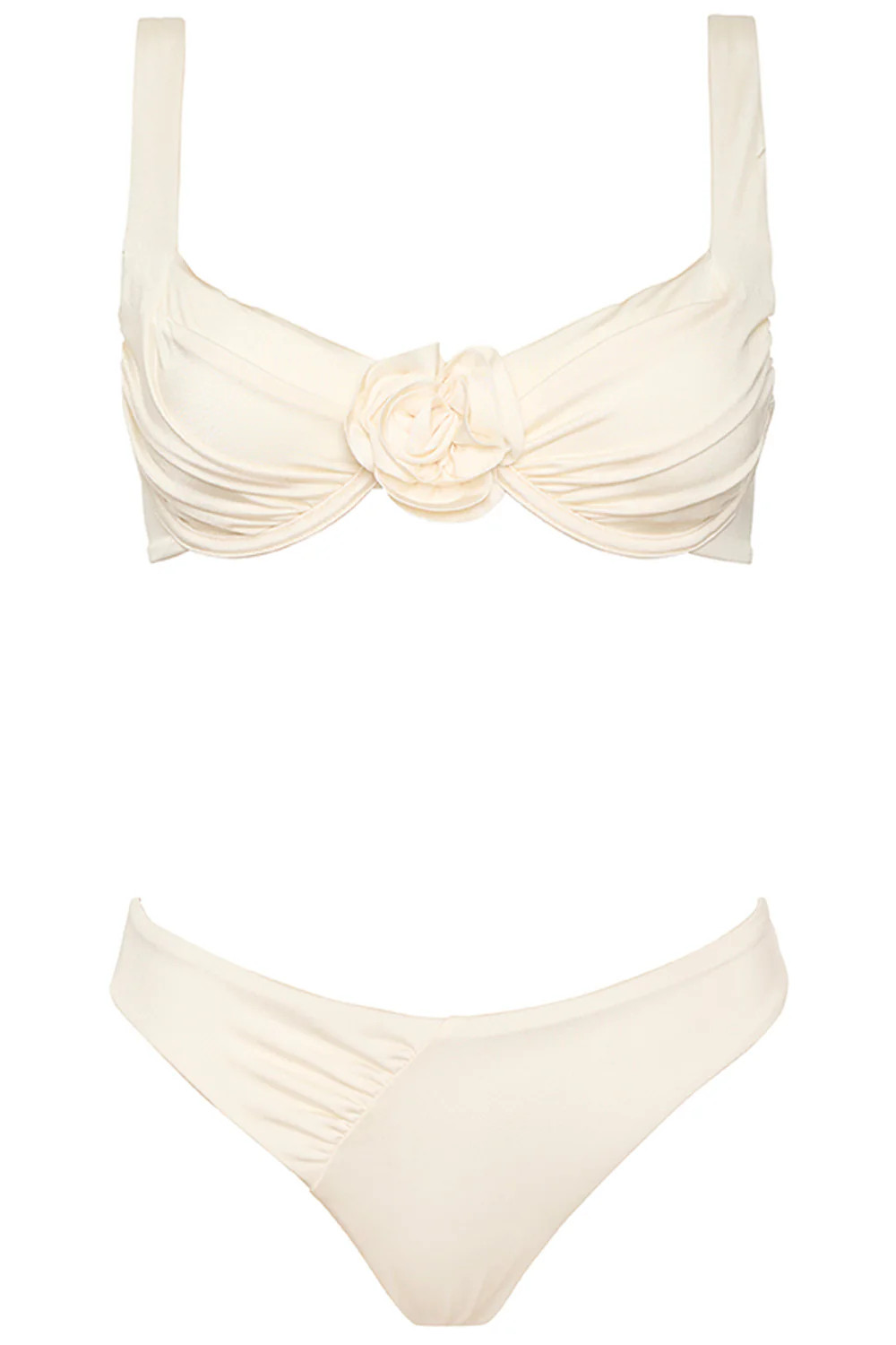 Aruba Bikini Ivory Flower Set | VETCHY LLC