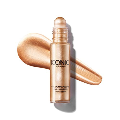 ICONIC LONDON Rollaway Glow | Liquid Highlighter for a Radiant Glow, Cruelty-Free, Vegan Makeup (Champagne Chic) 0.27 Fl oz | Amazon (US)
