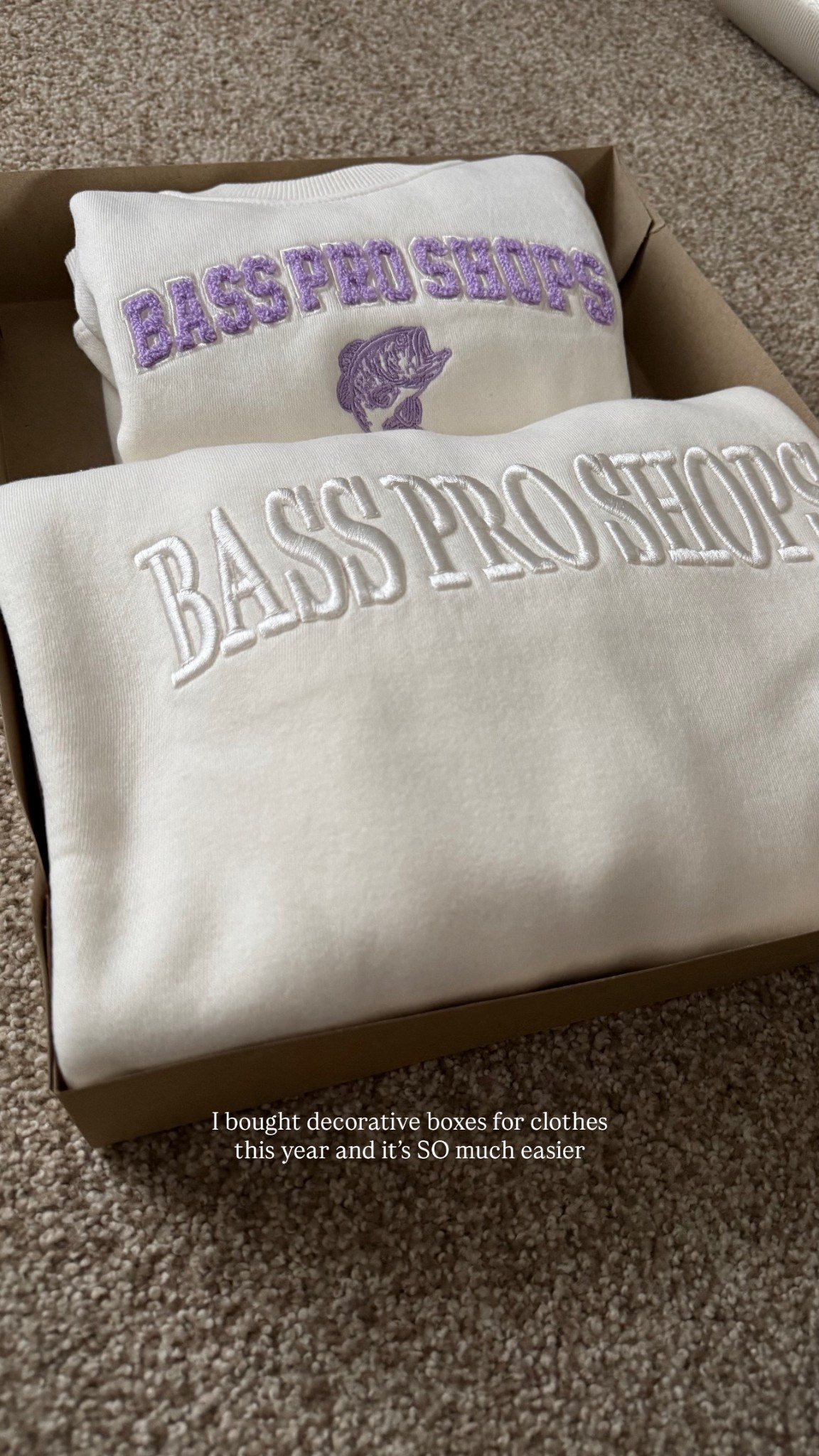 Decorative boxes for clothes have made wrapping SO much easier !