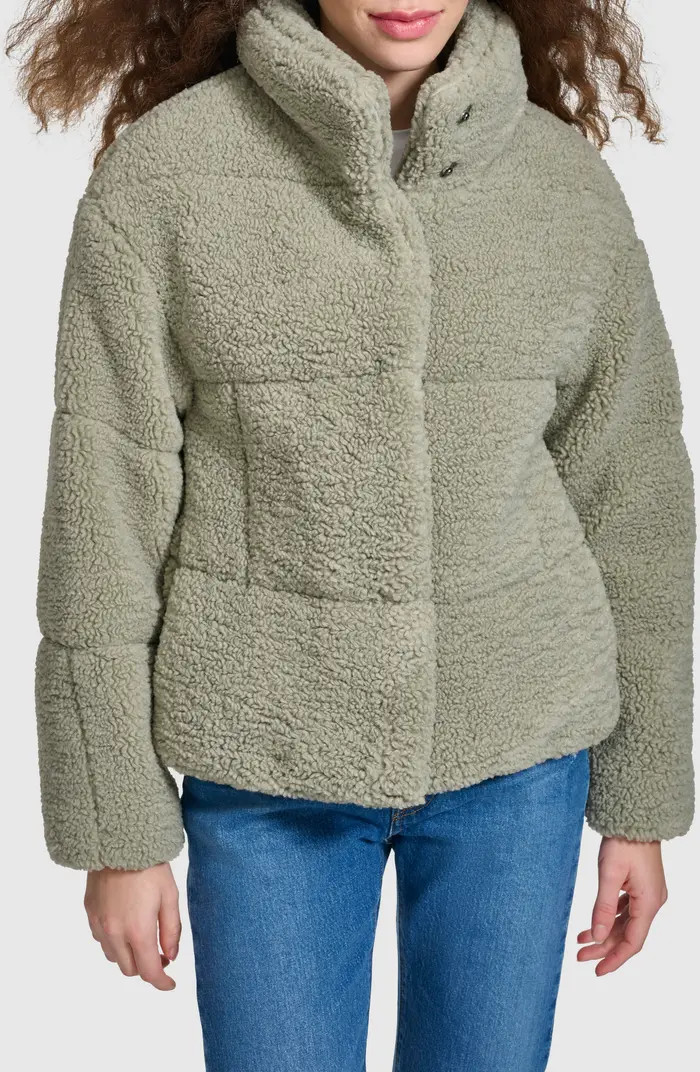 Levi's® Quilted Faux Fur Short Teddy Jacket | Nordstrom | Nordstrom