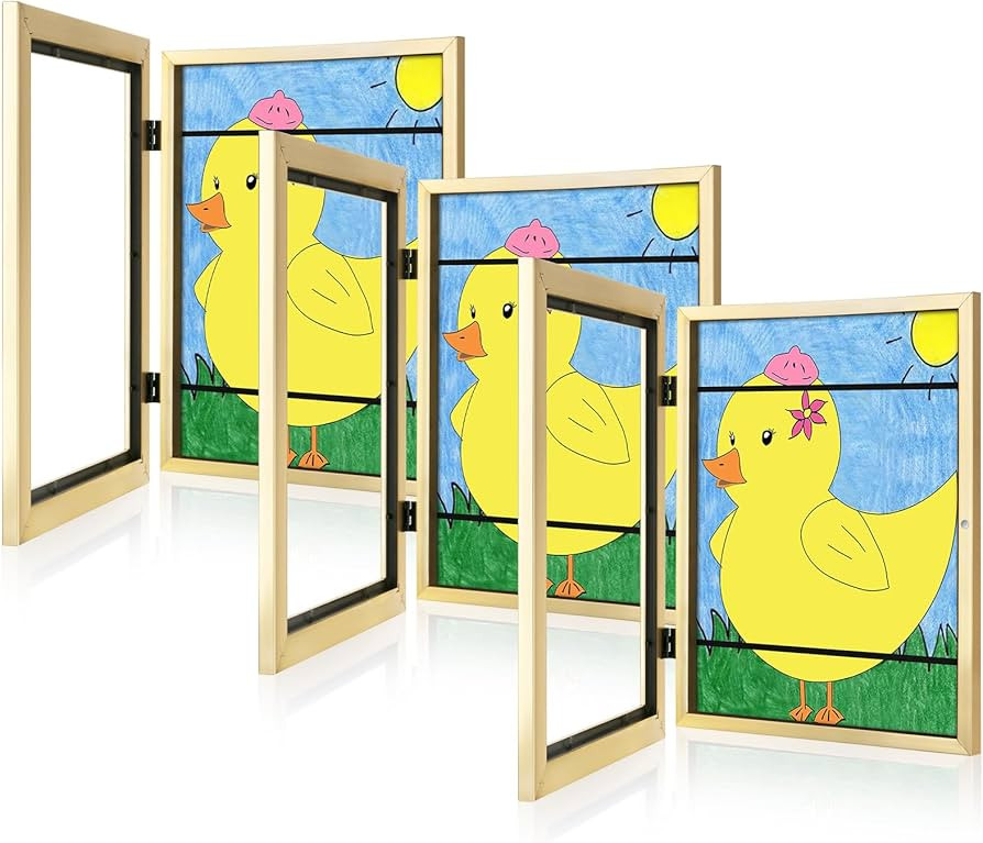 [3-Pack] Kids Art Frames, 8.5x11 Front Opening Kids Artwork Frames Changeable, Gold Artwork Displ... | Amazon (US)