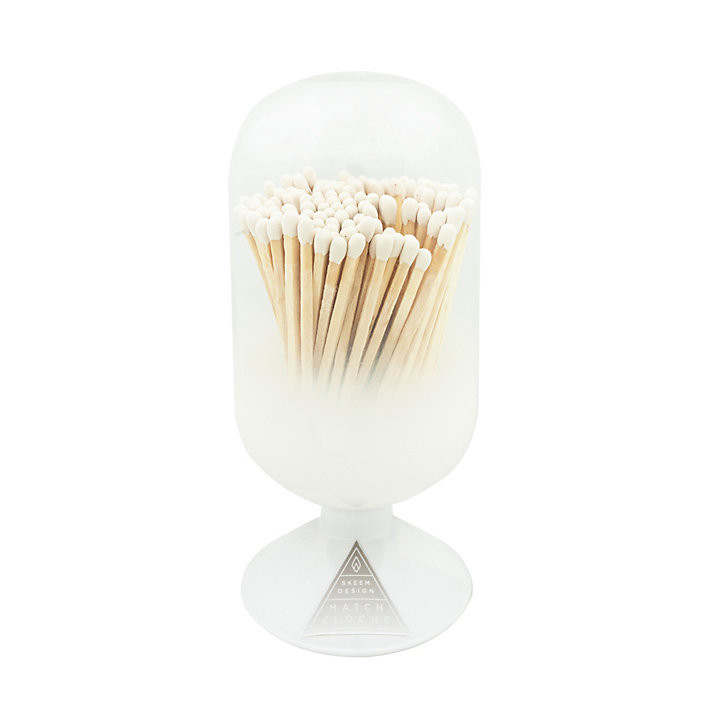Fireplace Match Cloche Hand Blown Glass with 120 Matchsticks & Strike on Bottle Flint | Ballard Designs, Inc.