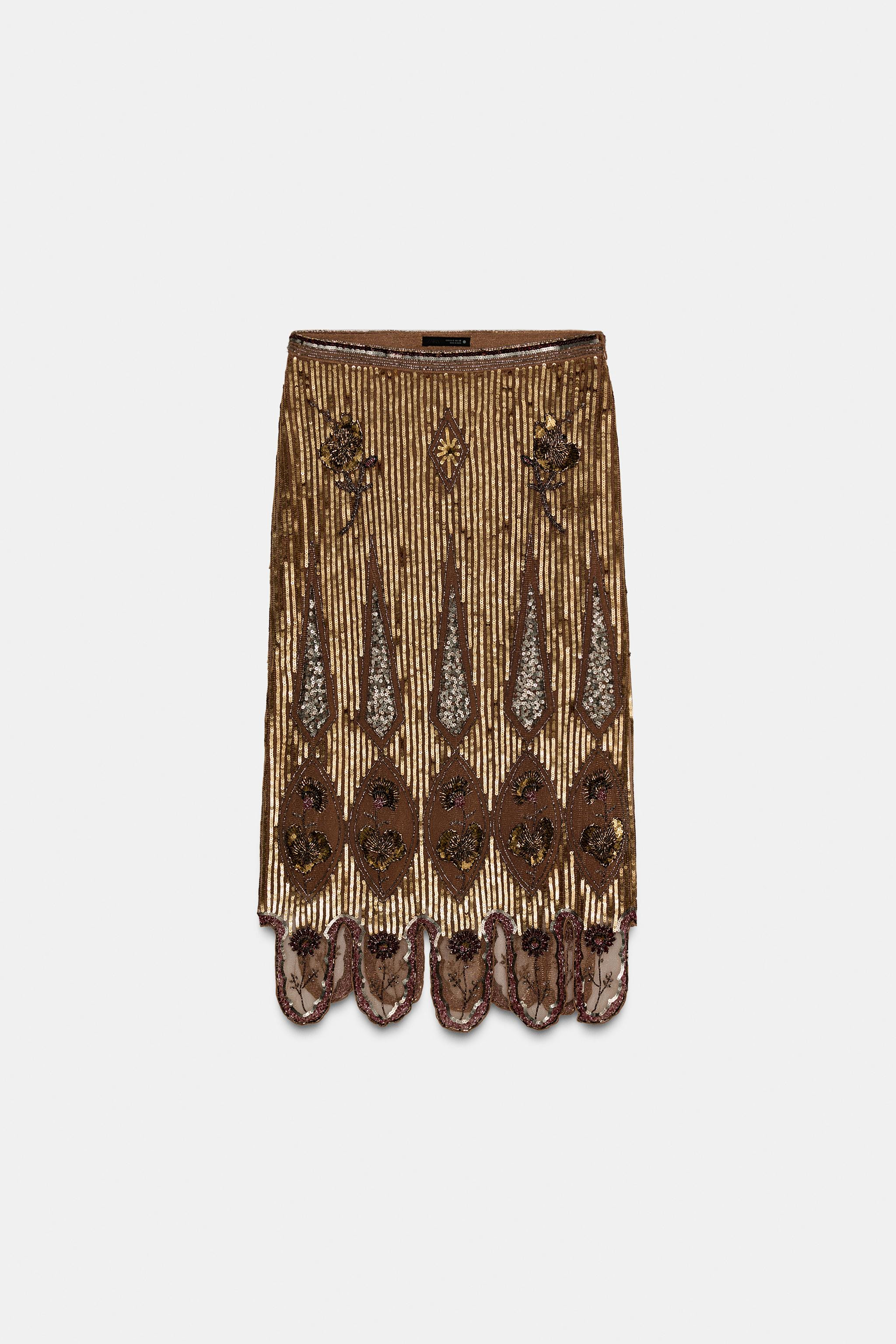 ZW COLLECTION LIMITED EDITION EMBROIDERED SKIRT | Zara US