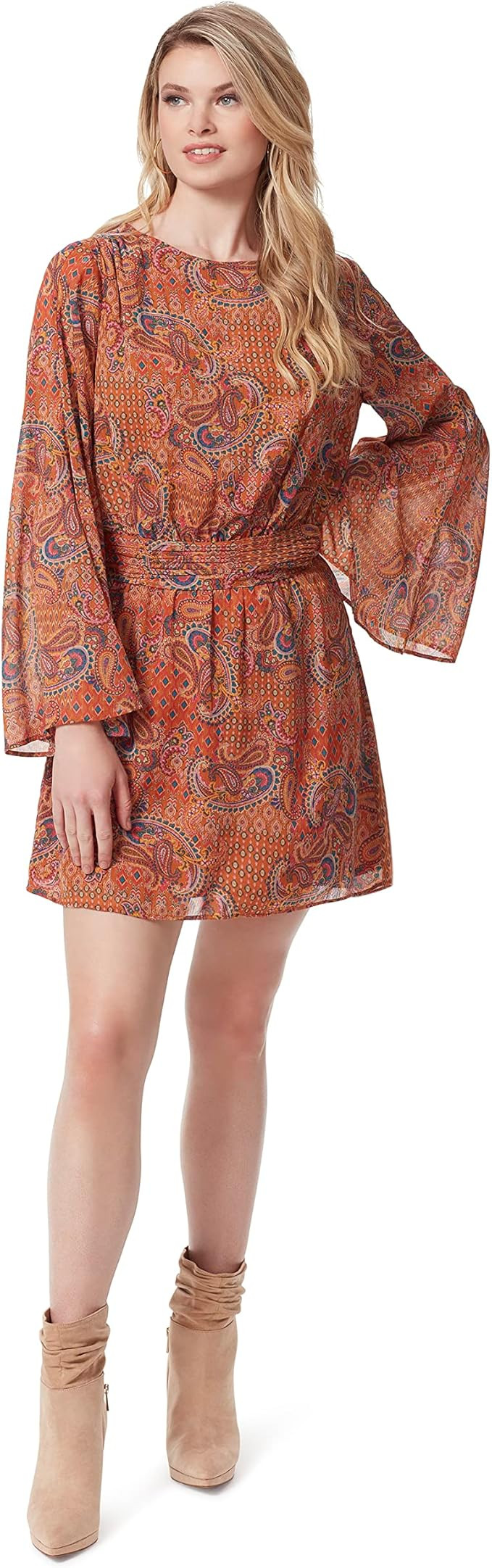 Jessica Simpson Womens Paisley Short Mini Dress | Amazon (US)