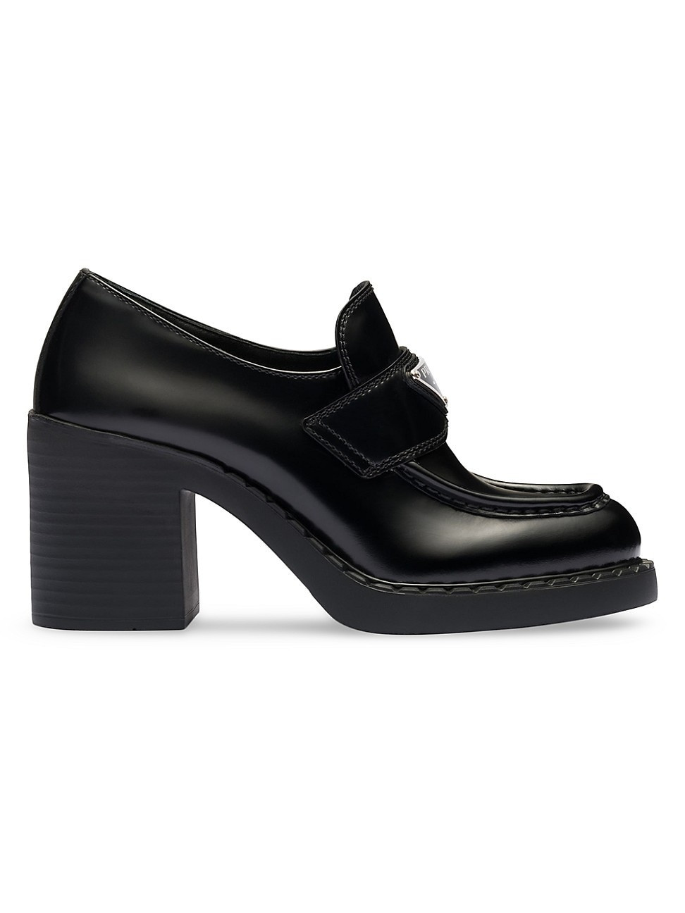 Women's Chocolate Brushed Leather Loafers - Black - Size 10.5 | Saks Fifth Avenue