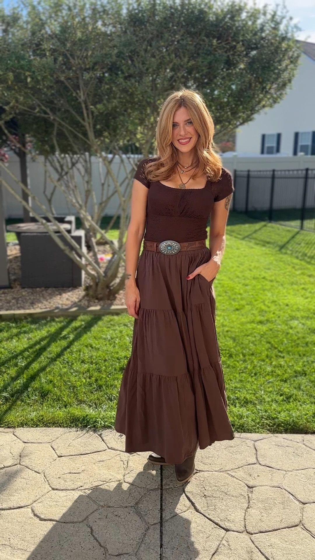 The perfect boho fall outfit 🍁🤎
The shirt is no longer available, but I’m linking similar options. 🥰




whimsical style // boho fashion // fantasy fashion // ethereal vibes // cottagecore // western chic // fall outfits // cozy layers // flowy dresses // lace details  // suede boots // earthy tones // rust and cream palette // autumn magic // real-life fairytale // vintage-inspired // feminine style // bohemian spirit // prairie aesthetic // free-spirited fashion // cozy knits // layered jewelry // rustic romance // golden hour glow // wanderlust wardrobe // western boho fusion // cozy fall fashion // dreamy textures