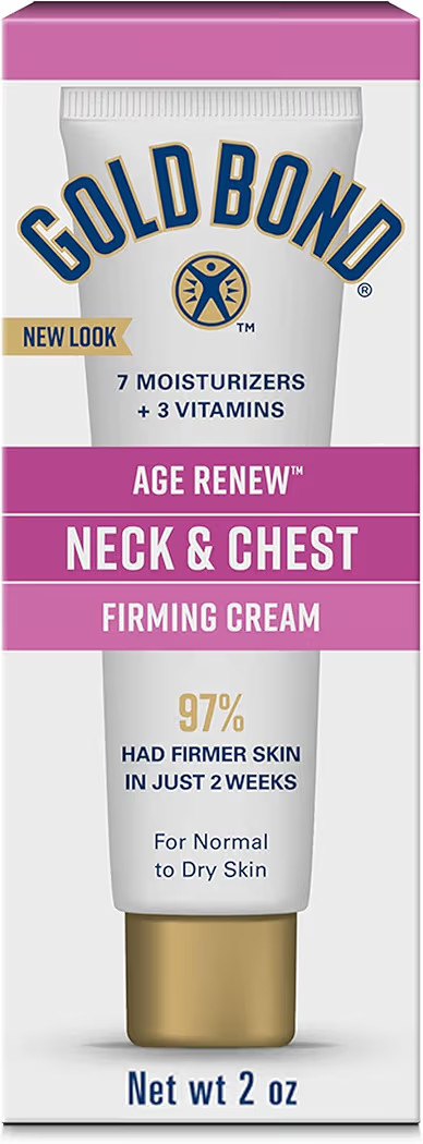 Gold Bond Age Renew Neck & Chest Firming Cream, 2 Oz, Hydrates, Renews, and Visibly Improves Firmness, Texture & Elasticity of Aging Skin, Non-Greasy, Dermatologist-Tested, Hypoallergenic, Unscented | Amazon (US)