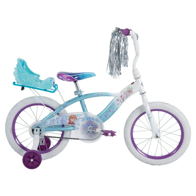 Huffy Disney Frozen Bike, 16" Wheels, Ages 4+, Doll Seat, Training Wheels | Walmart (US)