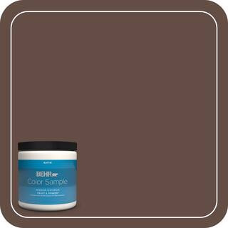 8 oz. #PPU3-20 Cinnabark Satin Enamel Interior/Exterior Paint & Primer Color Sample | The Home Depot