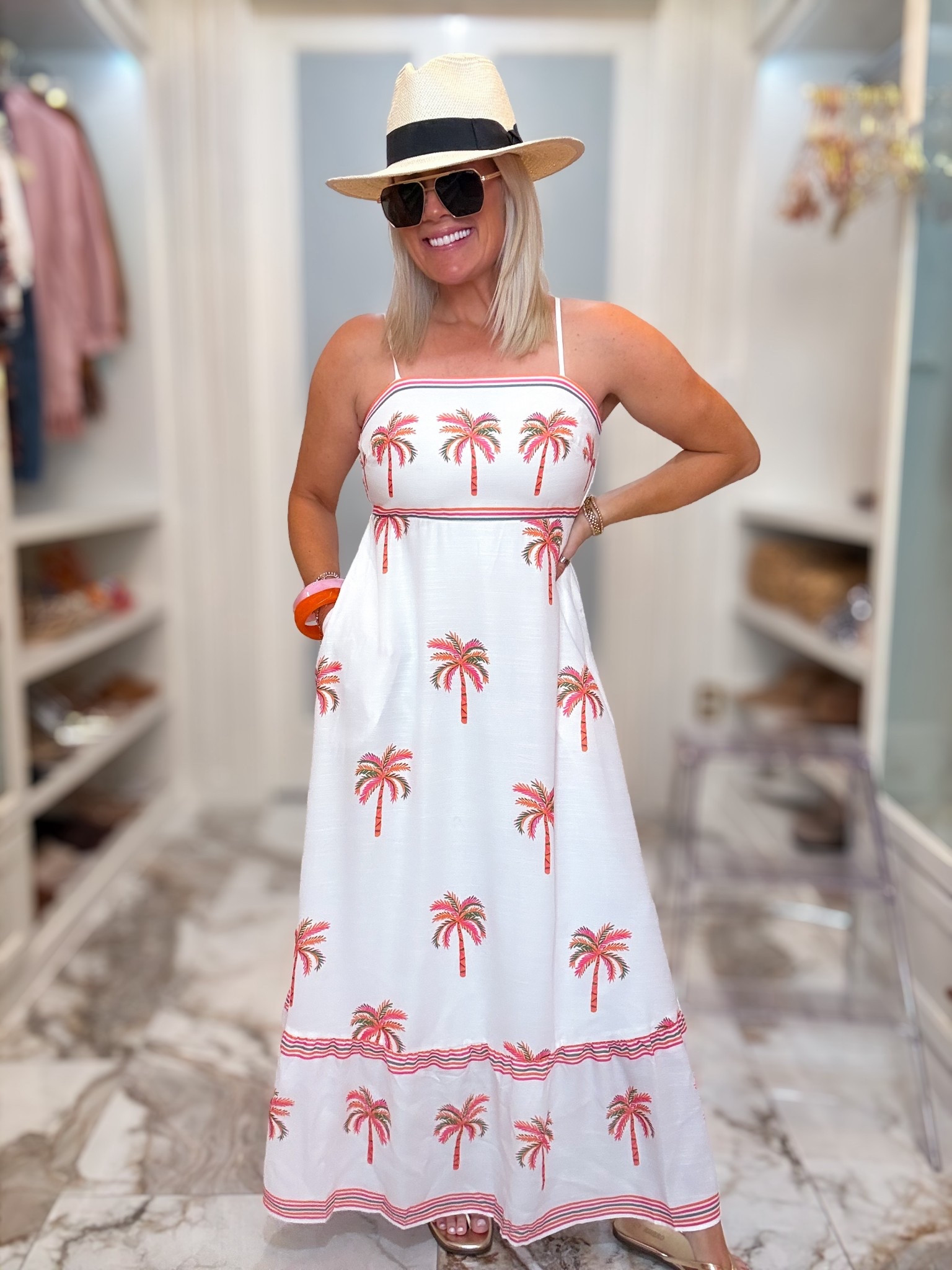 Obsessed with this bright and colorful maxi dress for spring and summer - small