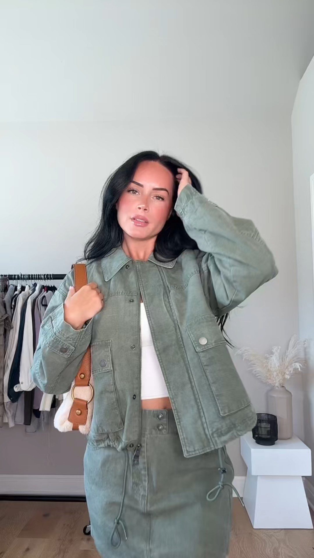 The easiest way to elevate any fall outfit? This shoulder bag 🤎 Full look + bag linked on LTK

My Sizeing 5’7, 145lbs, 32dd
I’m wearing a size medium guess jacket & skirt, size small Aritzia tank. 

#LTKSaleAlert #LTKU #LTKItBag