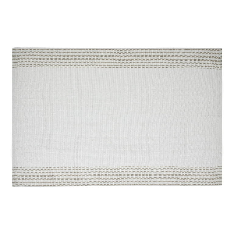My Texas House Stripe Ivory/Taupe Layering Polyester Indoor/Outdoor Area Rug, 38" x 58" | Walmart (US)