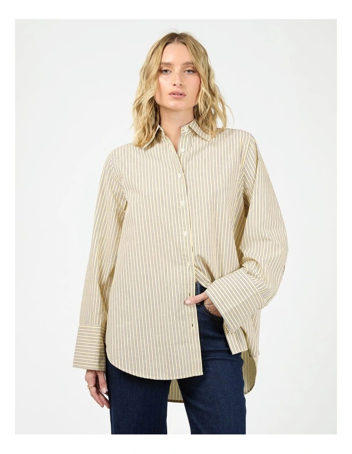 Nara Stripe Shirt in Yellow | Myer