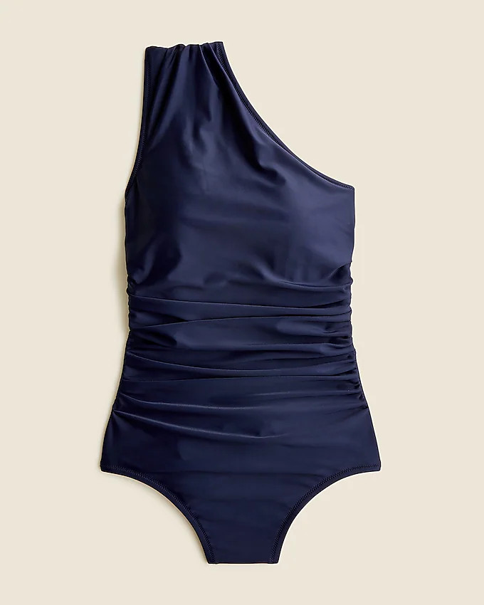 Ruched one-shoulder one-piece | J. Crew US
