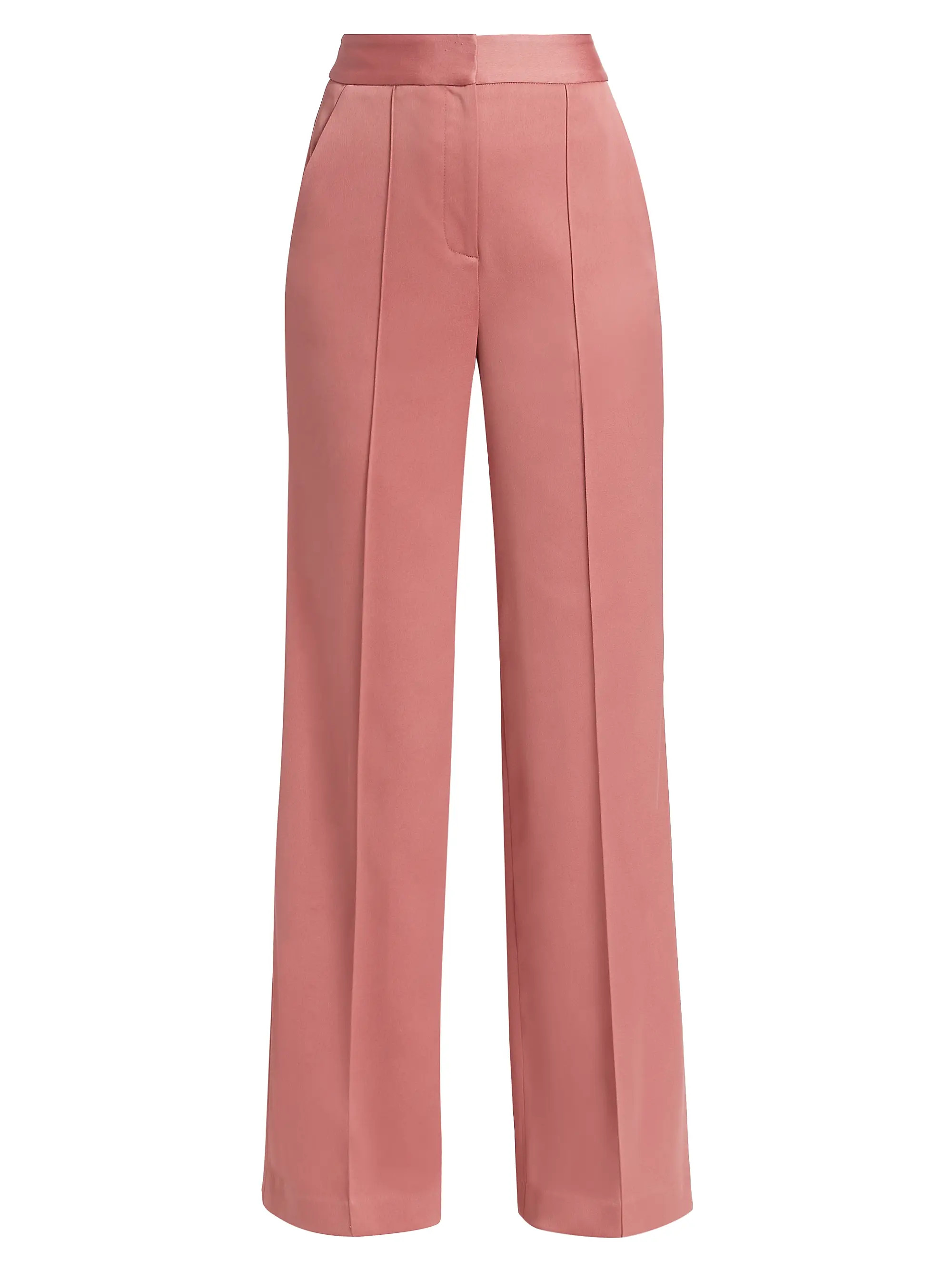 Edia Satin Straight-Leg Pants | Saks Fifth Avenue